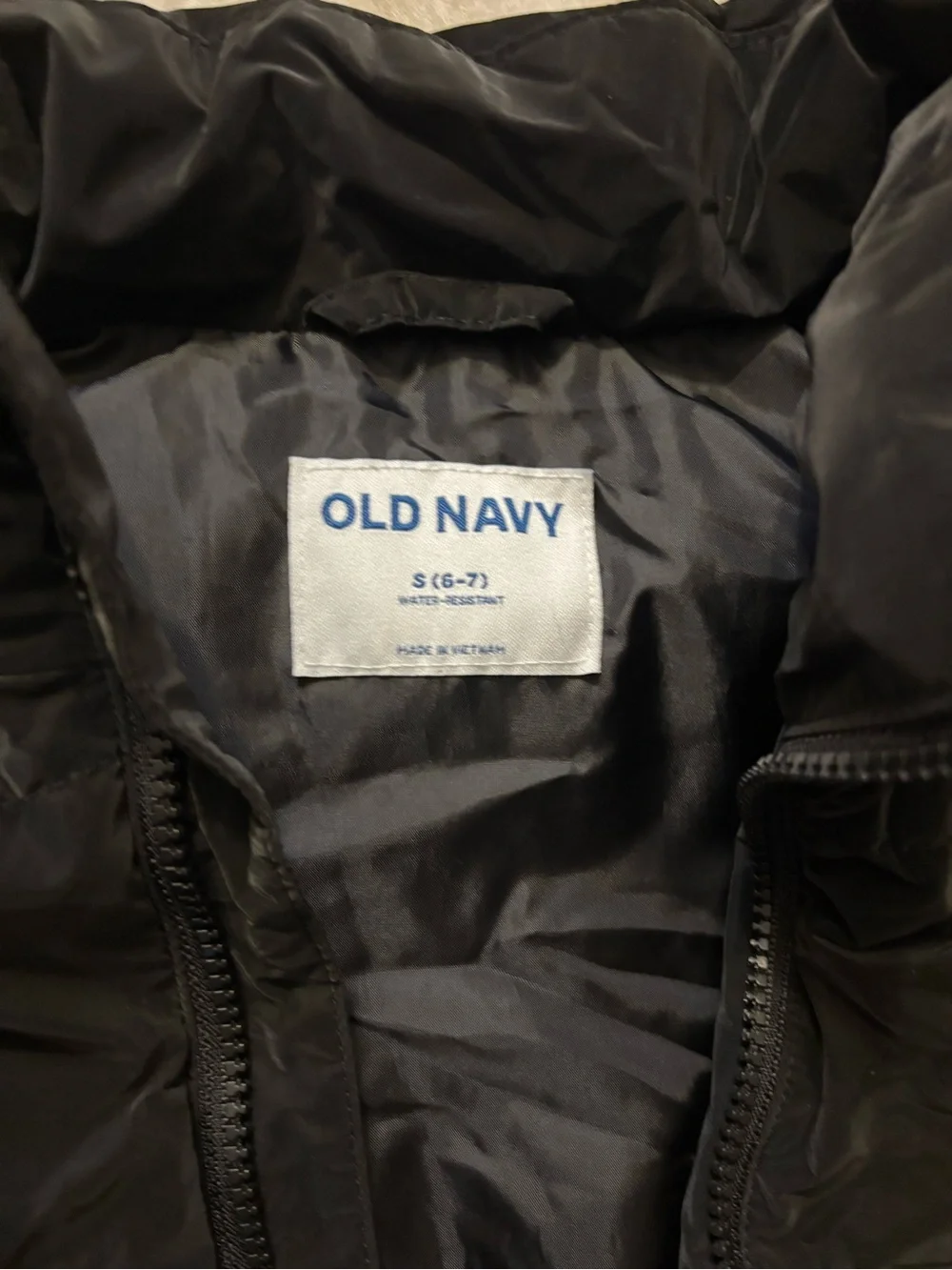 Old Navy Black Quilted Puffer Vest